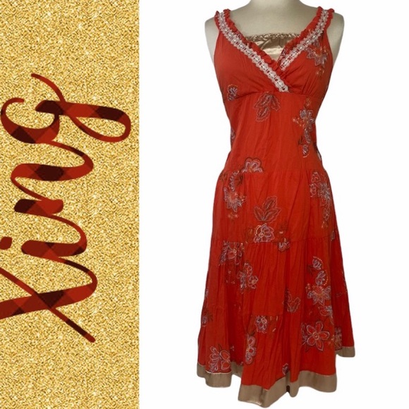 Handmade Embroidered Indian Boho Gypsy Style Dress Romantic Feminine Floral - Picture 12 of 12